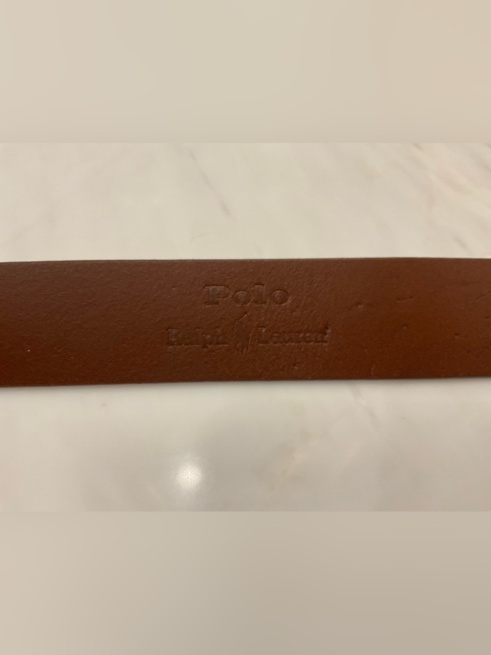 NWT Polo Ralph Lauren Brown Saddler Brass STIRRUP Buckle LEATHER Belt - ITALY - Picture 6 of 8